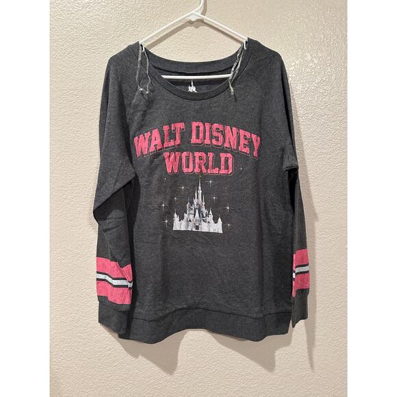 NWOT Disney Parks Walt Disney World Long sleeve Athletic lightweight Sweater L - Picture 1 of 4